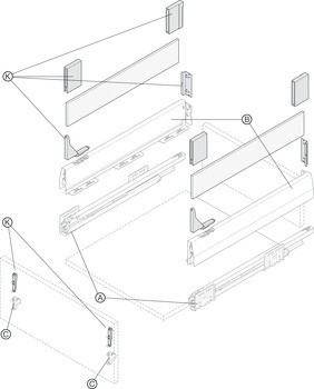 Držák panelu, Häfele Matrix Box P Plus