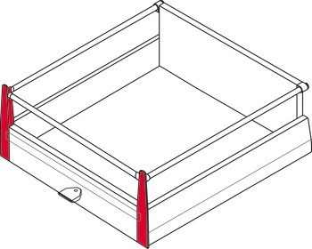 Držák panelu, Pro vnitřní výsuv, Häfele Matrix Box P