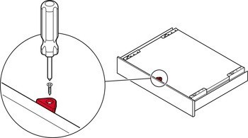 Držák pro stabilizaci čelního panelu, pro držák pro stabilizaci čelního panelu, Häfele Matrix Box P Plus