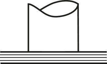 Držák relingu, systém relingu nástavby, pro 2 relingy nástavby 10 mm, koncový sloupek