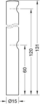 Držák relingu, systém relingu nástavby, pro 2 relingy nástavby 10 mm, středový sloupek