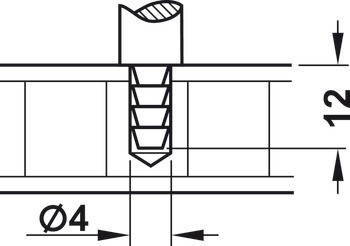 Držák relingu, systém relingu nástavby, pro 2 relingy nástavby 6 mm, koncový sloupek