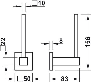 Držák toaletního papíru, K přišroubování