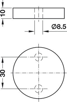 Dveřní doraz, Magnetický, KWS, hmotnost dveří ≤60 kg