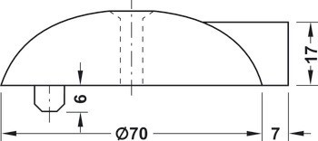 Dveřní doraz montovaný na podlahu, 3884 00/3884 10, FSB