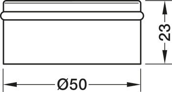 Dveřní doraz montovaný na podlahu, Nerez, k nalepení