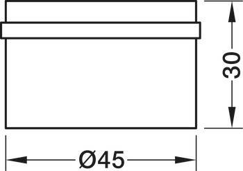 Dveřní doraz montovaný na podlahu, zinková slitina, k nalepení