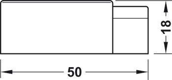 Dveřní doraz montovaný na podlahu, Zinková slitina, k přišroubování nebo nalepení, náhradní tvrdý/měkký
