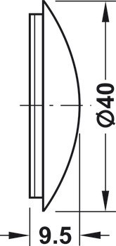 Dveřní doraz montovaný na stěnu, k nalepení