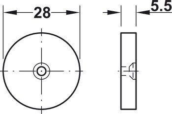 Dveřní doraz, Pro montáž na stěnu, magnetický, přídržná síla 10 nebo 20 kg