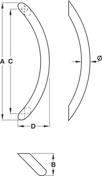 Dveřní klika, Nerez, Startec, PH 2125
