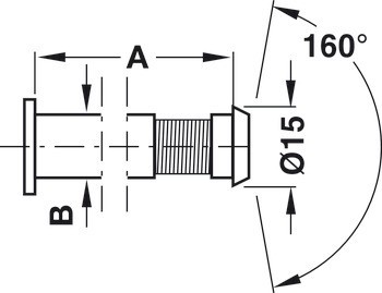 Dveřní kukátko, až do tloušťky dveří 52 mm, Startec