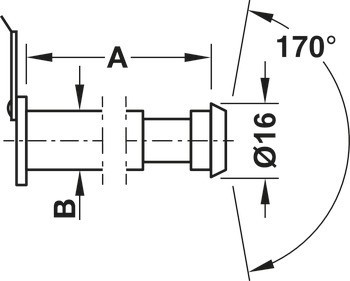 Dveřní kukátko, až do tloušťky dveří 57 mm, Startec