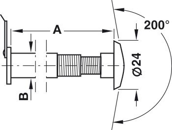 Dveřní kukátko, až do tloušťky dveří 82 mm, Startec