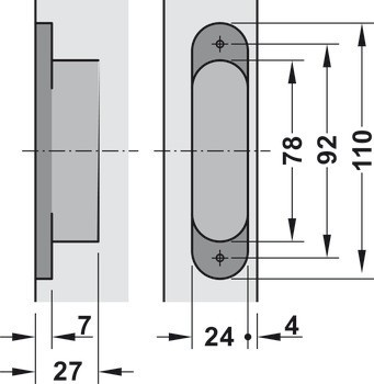 Dveřní závěs, AN 160 3D, skryté, pro bezfalcové vnitřní dveře