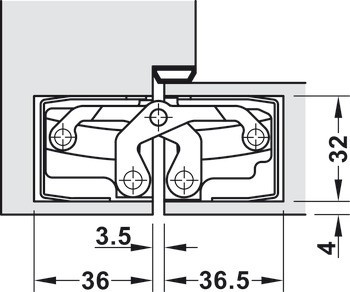 Dveřní závěs, Simonswerk TECTUS TE 640 3D, pro bezfalcové dveře do 200 kg