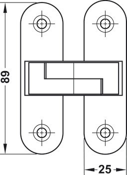 Dveřní závěs, skryté, pro bezfalcové vnitřní dveře do 40/60 kg