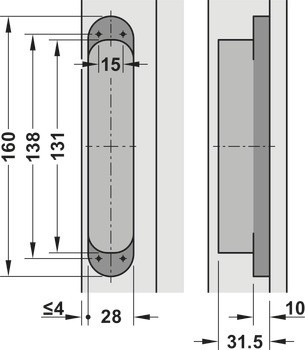 Dveřní závěs, Startec H12 L Plus, skrytý, pro bezfalcové vnitřní dveře do 120 kg, s magnetickými krytkami