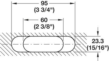 Dveřní závěs, Startec H2, skrytý, pro bezfalcové vnitřní dveře do 45/60 kg