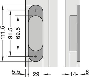 Dveřní závěs, Startec H7, skrytý, pro bezfalcové vnitřní dveře do 50/70 kg