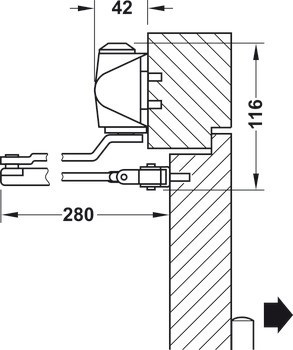 Dveřní zavírač, DCL110