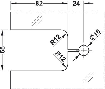 Dvojčinný pružinový závěs, Tensor, Dorma Glas, pro celoskleněné dvojčinné dveře, stěna ke sklu