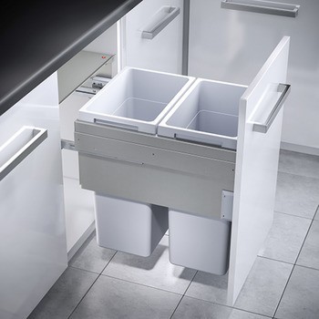 Dvojdílný třídič odpadu, 2 x 38 litrů, Hailo Euro-Cargo