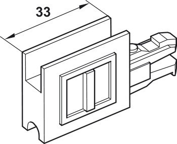 Dvojitá pojezdová kolejnice, spodní, k přišroubování a pro použití s Dialock EFL 41