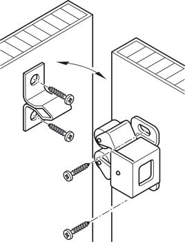 Dvojitá válečková záskočka, K přišroubování, ocel