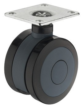 Dvojité kolečko, Nosnost 100 kg, pevný