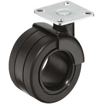 Dvojité kolečko, Nosnost 50 kg, řiditelné