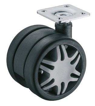 Dvojité kolečko, Nosnost 60 kg, řiditelné