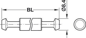 Dvojité táhlo, Systém Maxifix, pro otvory 8,4 mm