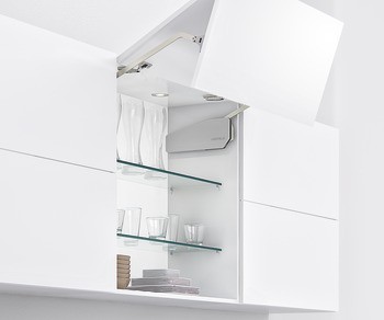 Dvojité zdvihací výklopné kování, Häfele Free fold short