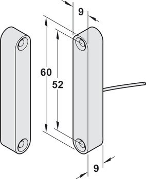 EffEff zapuštěný magnetický kontakt, Model 10360-6