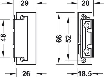 Elektrický dveřní otvírač, EffEff, model 118 ProFix®2