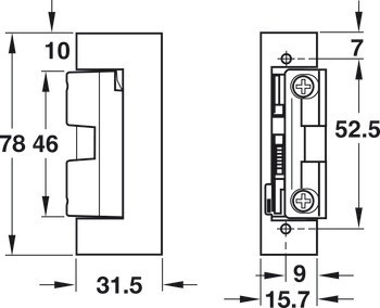 Elektrický otvírač dveří, Pro vícebodové zámky se zámkovými lištami