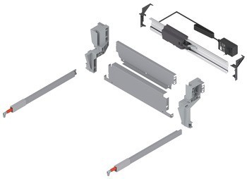 Elektrický pohon, pro Blum Servo-Drive uno výsuv třídiče odpadu, pro odpadkové koše k zavěšení na zásuvkové výsuvy s bočnicí
