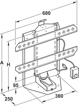 Elektrický zdvihací systém, nosnost 40 kg, pevná