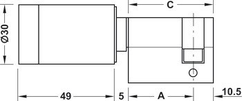 Elektronická profilová vložka DT 510 H, Dialock, Tag-it™ ISO, Mifare Classic EV1, Mifare DESfire EV2
