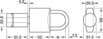 Elektronický visací zámek, Häfele Dialock PL 520