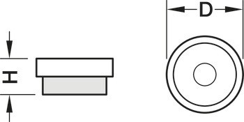 Filcový kluzák, c, kulatá