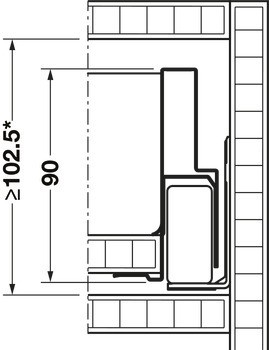 Grass Nova Pro Scala, výška bočnice zásuvky 90 mm, nosnost 40 nebo 70 kg