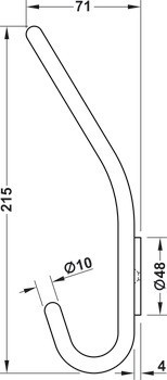 Háček na šaty, Häfele Déco, nerez