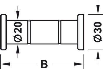 Háček na šaty, Nerez, ⌀ háčku 20 mm