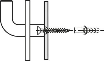 Háček na šaty, Nerez, kulatá rozeta