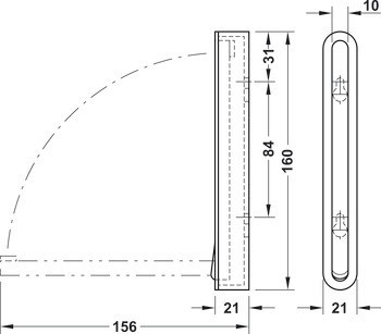 Háček na šaty, Plast a zinková slitina, pro sklápění, Häfele Déco