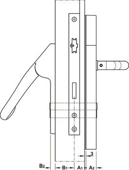 Häfele Dialock DT 600c FH pro dveře s požadavky v souladu s EN 1125