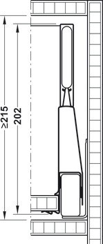 Häfele Matrix Box P Plus, výška bočnice zásuvky 115 mm