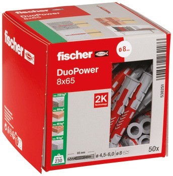 Hmoždinka, fischer Duopower, plast